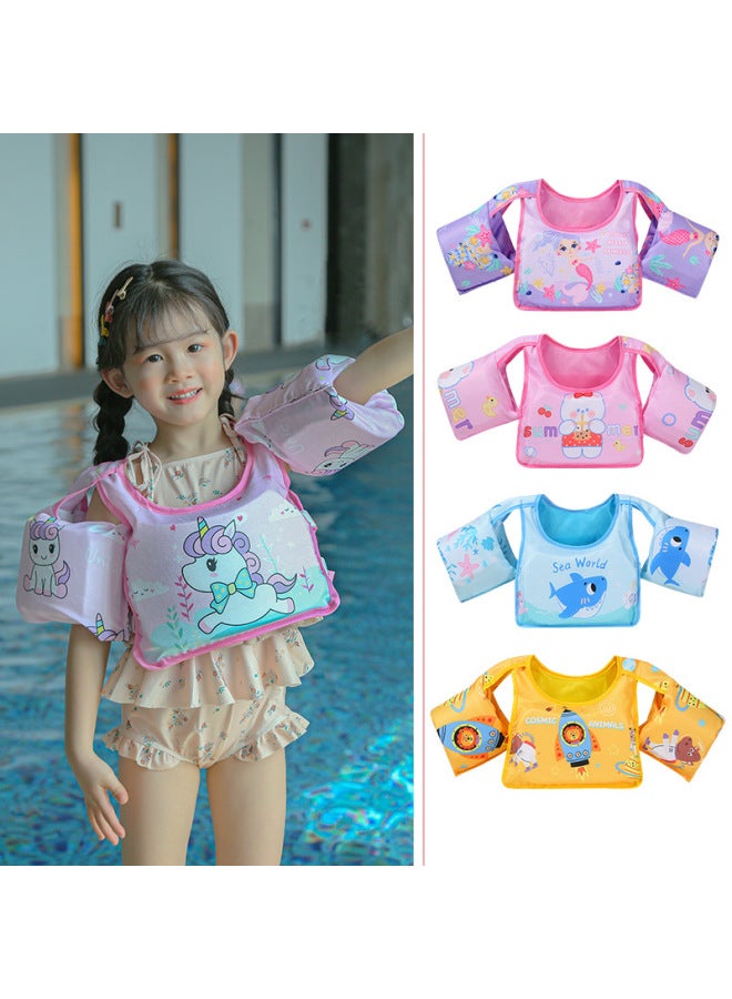 Generic Cartoon Children's Swimsuit Swimming Arm Ring Floating Ring Swimming Ring Life Jacket Water Sleeve Buoyancy Vest Swimming-Color:Vest Bow Doll  - Image 4