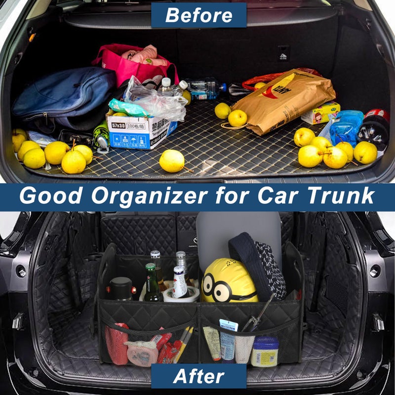 Deosk Car Trunk Organizer and Storage with 6 Big Pockets, Waterproof Polyester Trunk Organizer for SUV, Minivan, Truck (Large, Black) - Image 5