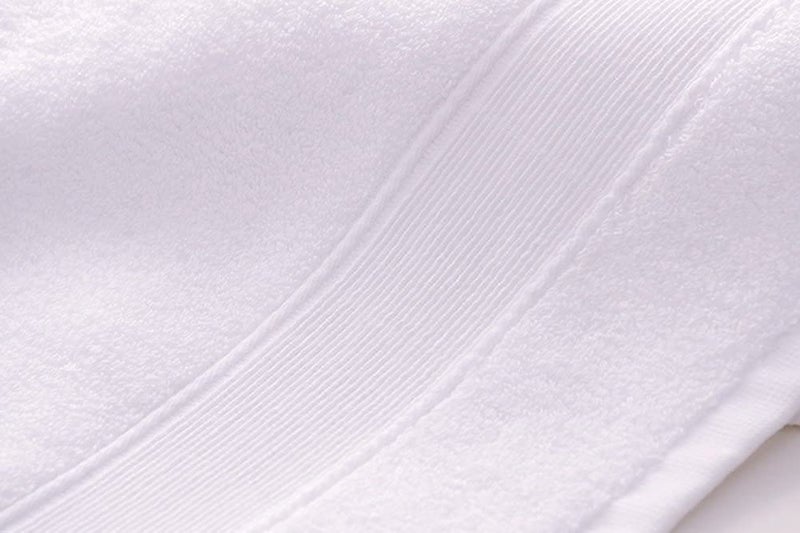 Welfic Bamboo Cotton Ultra Soft Hand, Gym & Workout Towel 500 GSM (Set of 2) (White) - Image 4