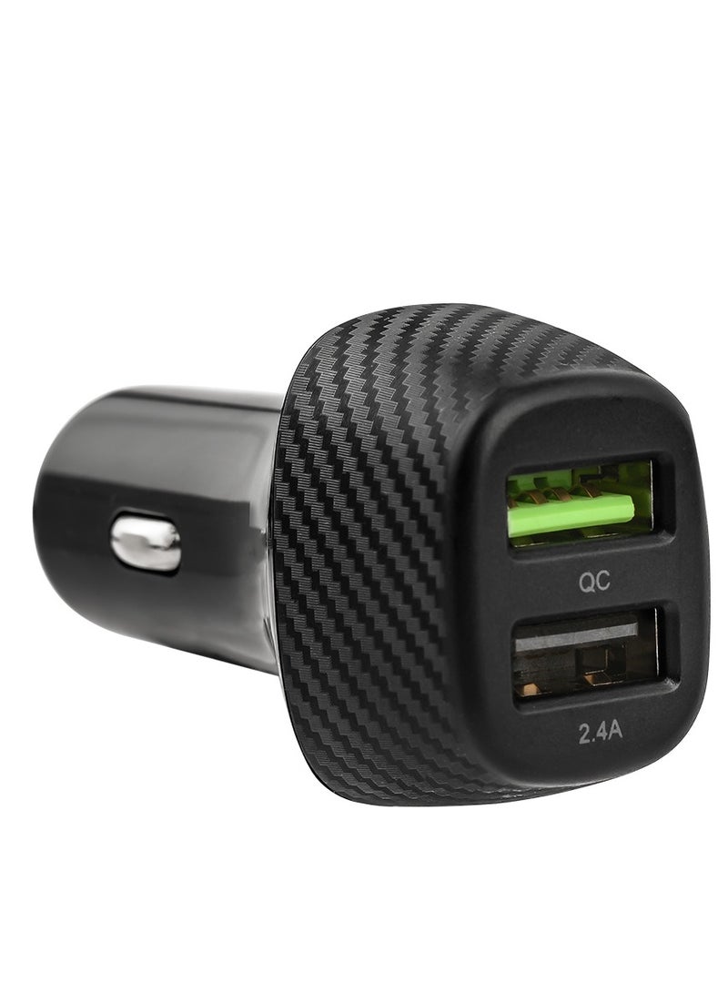 برو واحد شاحن سيارة ProOne PCG11 Qualcomm Quick Charge 3.0 مزدوج بمنفذي USB 5.4A مع كابل Type-C | شحن سريع لأجهزة iPhone، Samsung، وجميع الأجهزة التي تدعم USB | يشمل كابل Type-C بطول 1 متر - Image 3
