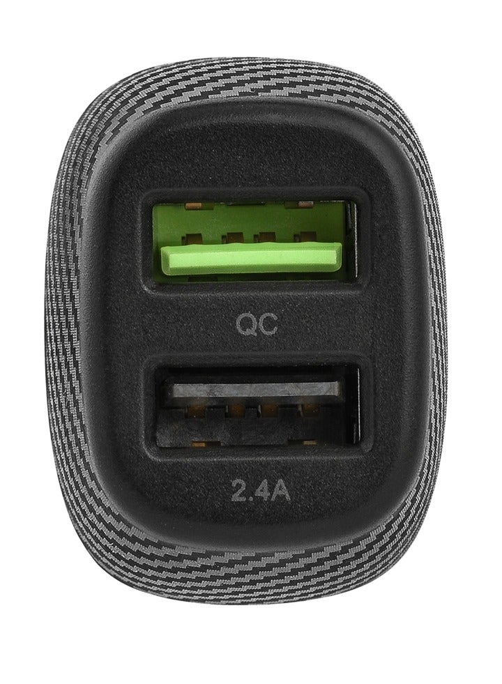 برو واحد شاحن سيارة ProOne PCG11 Qualcomm Quick Charge 3.0 مزدوج بمنفذي USB 5.4A مع كابل Type-C | شحن سريع لأجهزة iPhone، Samsung، وجميع الأجهزة التي تدعم USB | يشمل كابل Type-C بطول 1 متر - Image 4