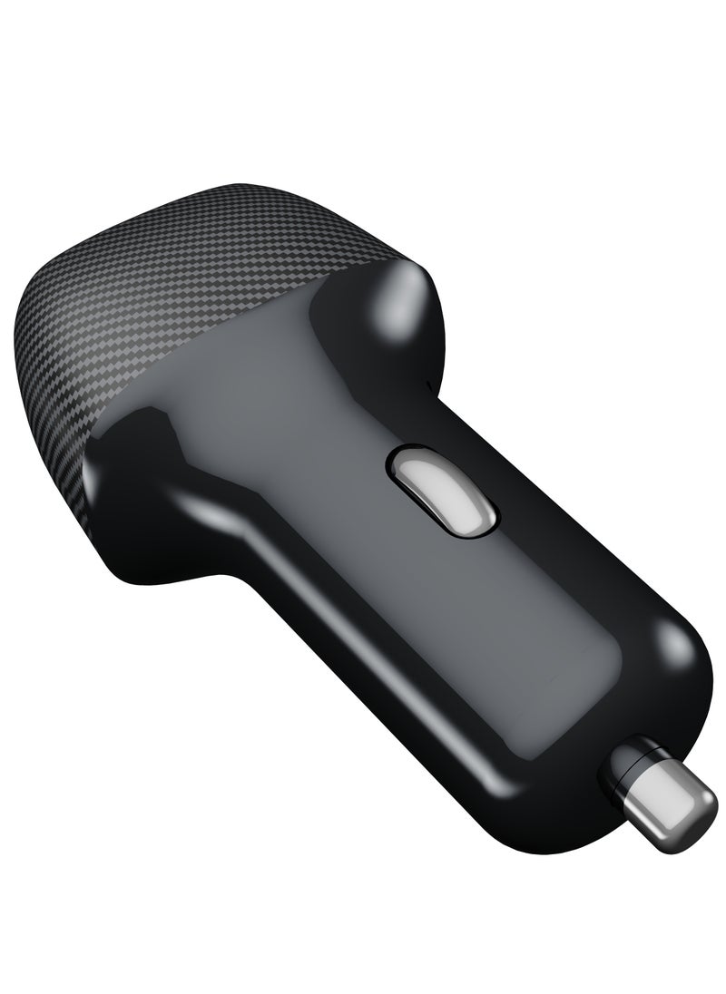 برو واحد - شاحن سيارة ProOne PCG11 Qualcomm Quick Charge 3.0 مزدوج بمنفذي USB 5.4A مع كابل Type-C | شحن سريع لأجهزة iPhone، Samsung، وجميع الأجهزة التي تدعم USB | يشمل كابل Type-C بطول 1 متر - Image 1