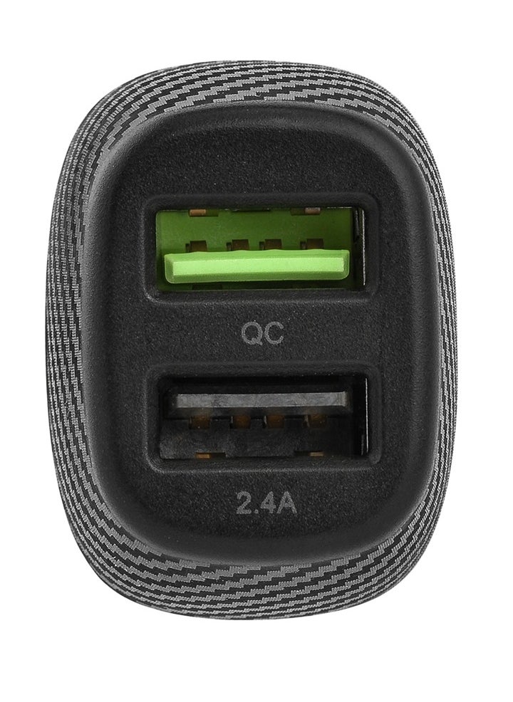 برو واحد شاحن سيارة ProOne PCG11 Qualcomm Quick Charge 3.0 مزدوج بمنفذي USB 5.4A مع كابل Type-C | شحن سريع لأجهزة iPhone، Samsung، وجميع الأجهزة التي تدعم USB | يشمل كابل Type-C بطول 1 متر  - Image 3