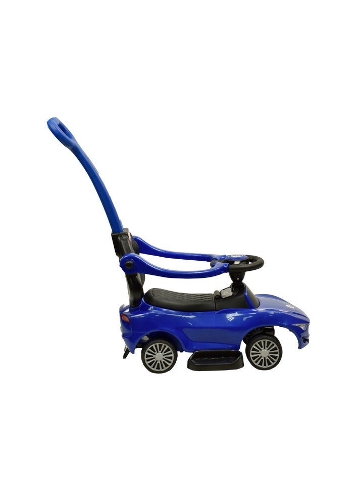 Kiko Ride On Car With Push Bar-Blue