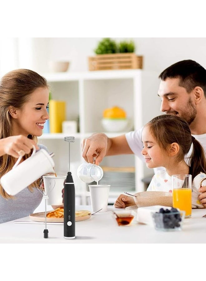 Handheld Electric Cheese Frother with USB Charging and Stainless-Steel Beater, Perfect for Cappuccino, Hot Chocolate, Milkshakes, and Egg Beating - 012-Mini-For random color - Image 2