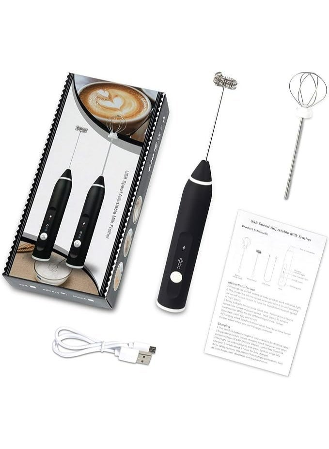 Handheld Electric Cheese Frother with USB Charging and Stainless-Steel Beater, Perfect for Cappuccino, Hot Chocolate, Milkshakes, and Egg Beating - 012-Mini-For random color - Image 4