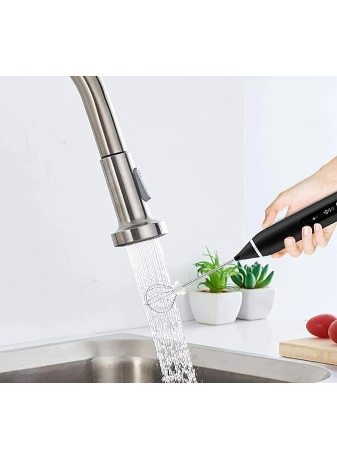 Handheld Electric Cheese Frother with USB Charging and Stainless-Steel Beater, Perfect for Cappuccino, Hot Chocolate, Milkshakes, and Egg Beating - 012-Mini-For random color - Image 3