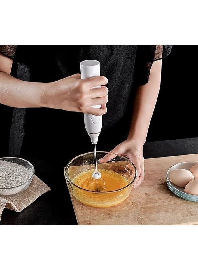Handheld Electric Cheese Frother with USB Charging and Stainless-Steel Beater, Perfect for Cappuccino, Hot Chocolate, Milkshakes, and Egg Beating - 012-Mini-For random color - Image 5