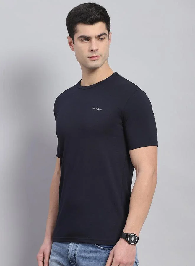 Monte Carlo Monte Carlo Slogan Print Round Neck Short Sleeve T-Shirt