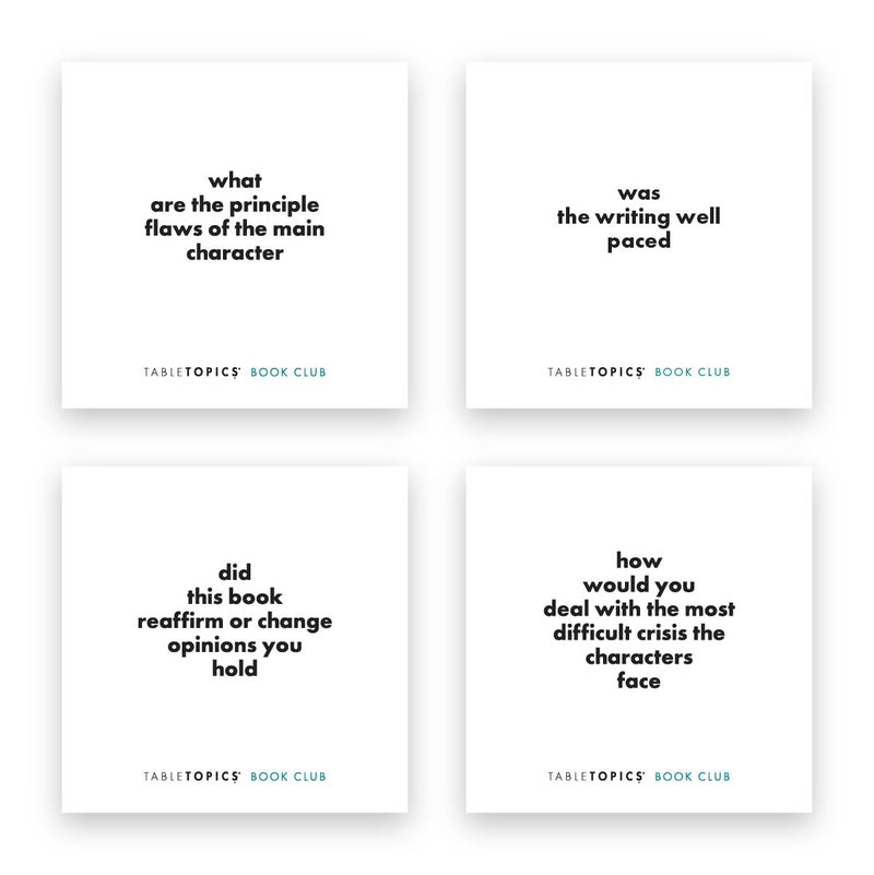 TableTopics Book Club Questions - 135 Conversation Starter Cards for Book Lovers, Reading Enthusiasts, Teachers, & Students, Inspiring Discussion Questions - Image 4