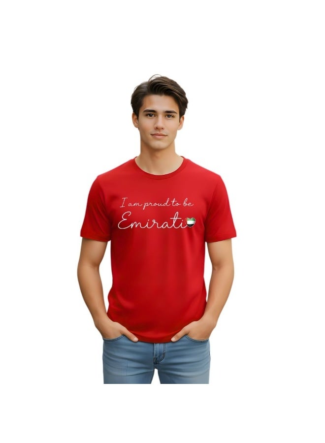 PRINTSHOP4ME UAE Pride Theme Men's T-Shirt | Cotton Fabric | Round Neck | Short Sleeve | Regular Fit | Casual Outfit | Event Wear | Ideal For Outdoor Travel Use - Image 1