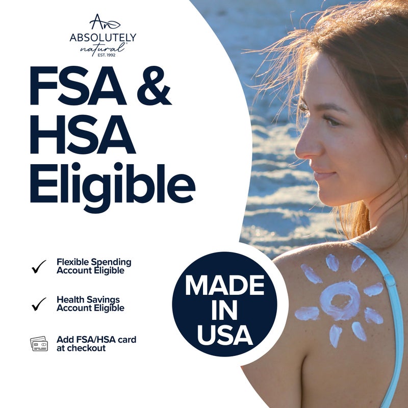 Absolutely Natural طبيعي تمامًا - واقي شمس معدني SPF 15 - مرطب مقاوم للماء واسع الطيف للجسم والوجه - مع أكسيد الزنك غير النانوي، فيتامين E، ومضادات الأكسدة - صنع في الولايات المتحدة، 3 أونصة - Image 2