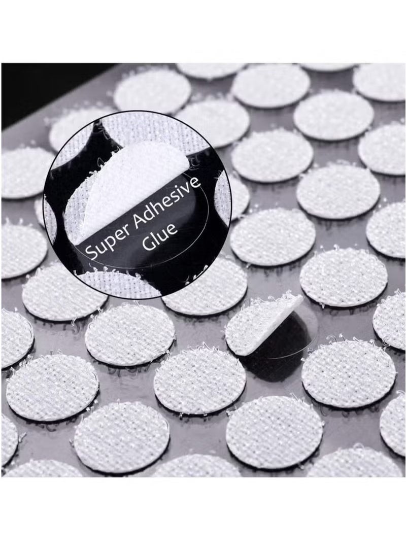 Generic Self-adhesive dots, coin dots on the back of the tape, with hook and loop Velcro round pads, 20 mm diameter, strong waterproof dots, dots with adhesive, suitable for home office school 500 pieces (250 pairs)  - Image 3
