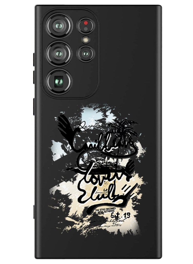 Theodor Protective Slim Fit Case Liquid Silicone Cover with Full Body Protection Anti-Scratch Shockproof Case For Samsung Galaxy S24 Ultra (Black) - Lovers club Black - Image 1