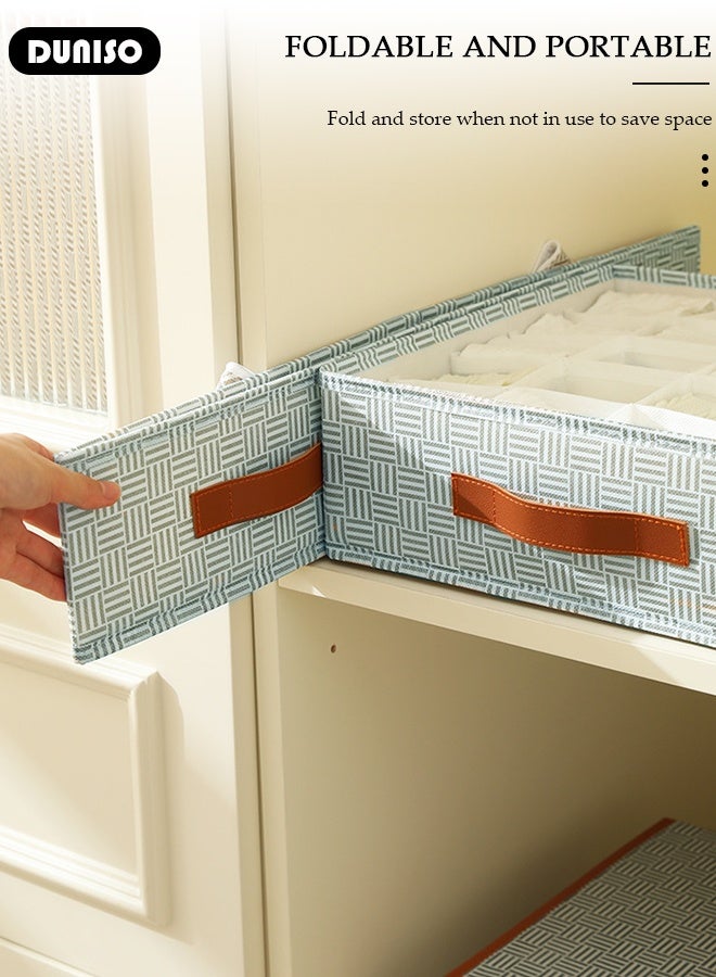 DUNISO 3 PCS Underwear Drawer Organizer Foldable Non-woven Fabric Underwear Storage Organizer Divider for Clothing Skirts Socks Bras Panties Underwear Ties  - Image 5