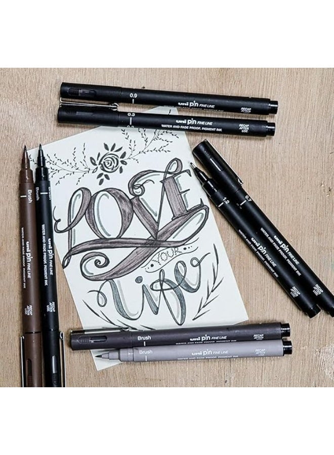 يوني بول قلم رسم Uni Pin Fineliner أسود برأس 0.5 مم - Image 4