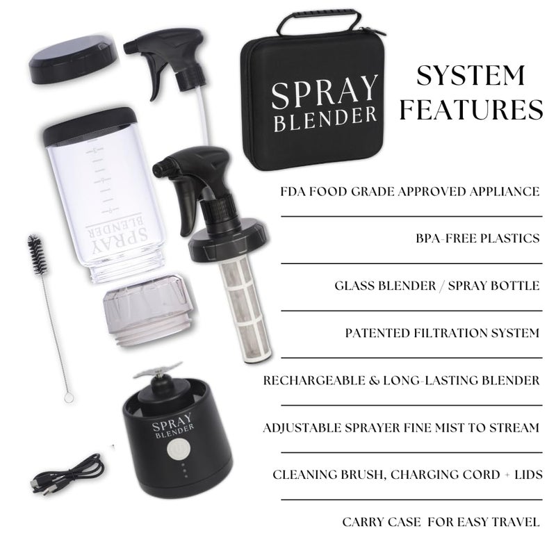 SprayBlender - Create Plant-Based Sprays in Minutes with Powerful Electric Blender & Glass Spray Bottle, Perfect for BBQ, Grilling & BPA-Free, Food-Grade - Image 4