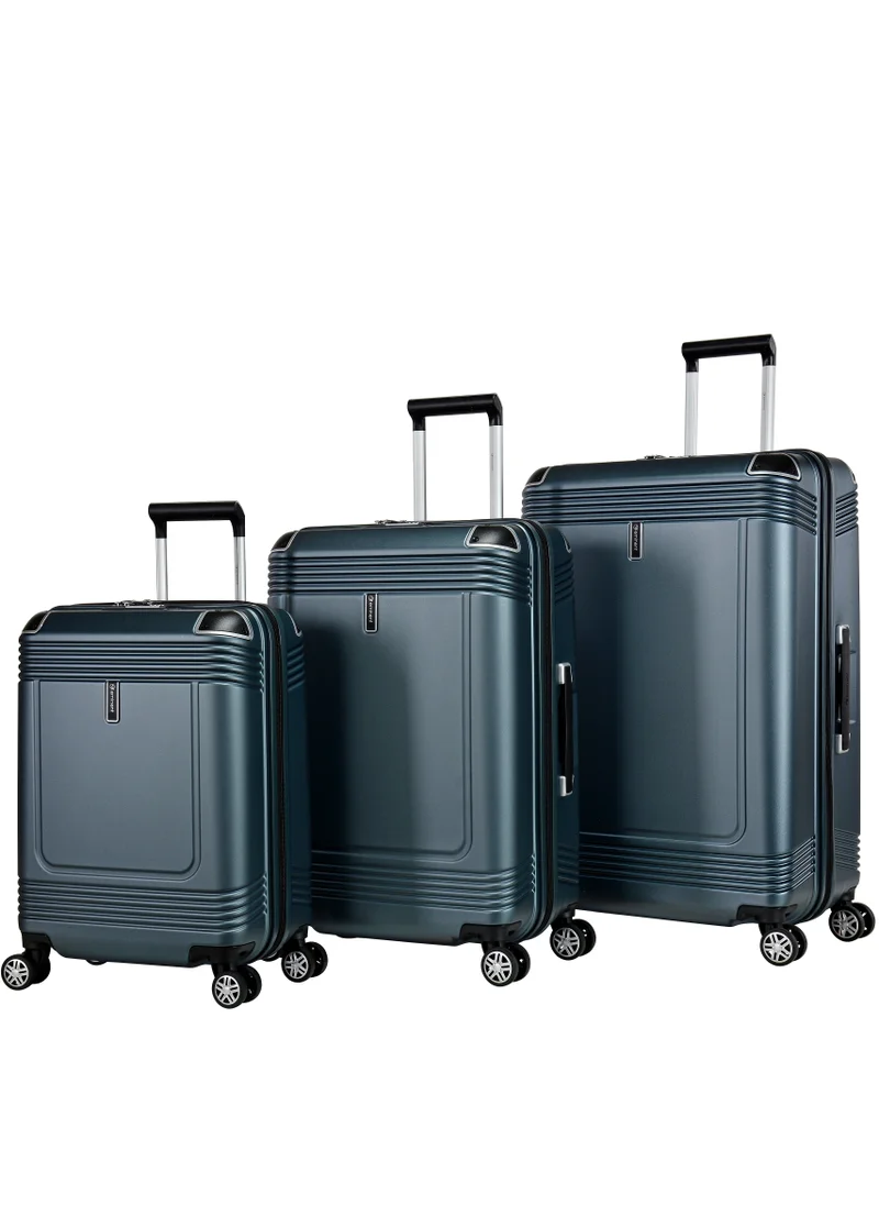 إيمينينت Hard Case Suitcase Trolley Luggage Set of 3 Polycarbonate Lightweight 4 Quiet Double Spinner Wheels Travel Bags With TSA Lock KK10 Graphite