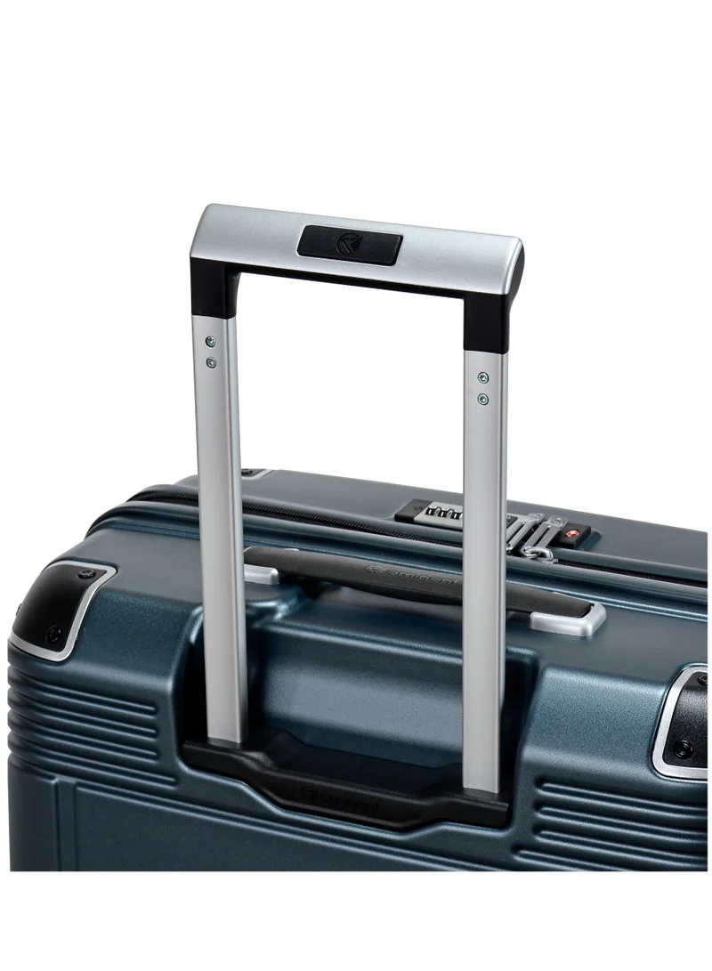 eminent Hard Case Suitcase Trolley Luggage Set of 3 Polycarbonate Lightweight 4 Quiet Double Spinner Wheels Travel Bags With TSA Lock KK10 Graphite