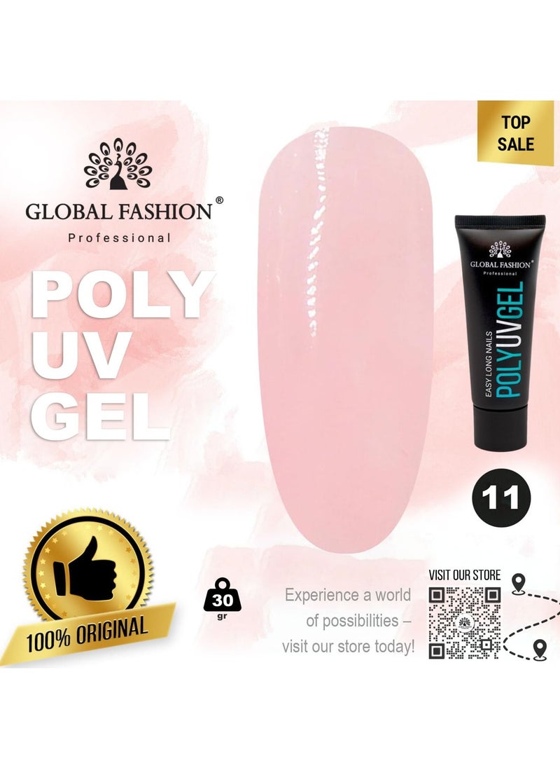 GLOBAL FASHION Global Fashion Poly UV Gel: Long-Lasting, Durable, and Easy-to-Use Nail Enhancements | (11)  - Image 2