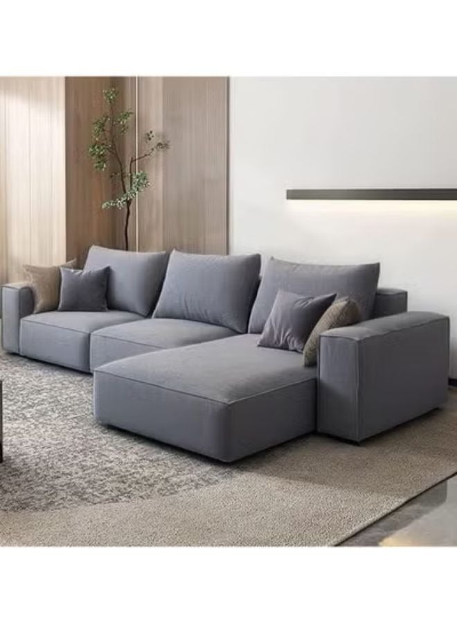 Karnak Sectional Sofa With Cushions L-Shaped Comfortable Living Room Sofa Color (Grey) Left - Image 1