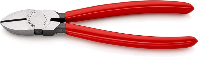 KNIPEX 70 01 180 Diagonal Cutter black atramentized plastic coated 180 mm - Image 1