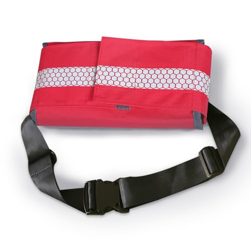 Ehucon Empty First Aid Waist Bag Molle Medical Pouch with Belt EMS Fanny Pack with Threepiece SystemIFAK Medical Bag for CampingHiking or Traveling Red - Image 1