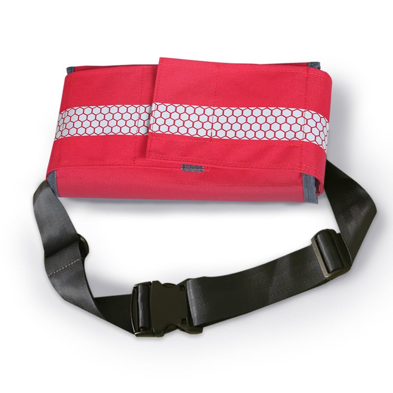 Ehucon Empty First Aid Waist Bag Molle Medical Pouch with Belt EMS Fanny Pack with Threepiece SystemIFAK Medical Bag for CampingHiking or Traveling Red - Image 2