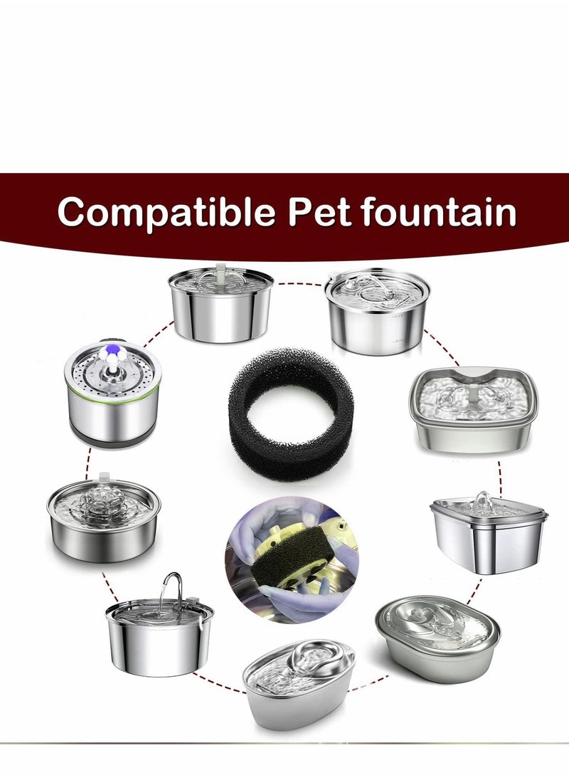 SYOSI - Sponge Filter for Cat Fountain Replacement Pet Water Foam Doggie Dispenser Accessories Dog Rabbit Drinking 8 Pieces - Image 1