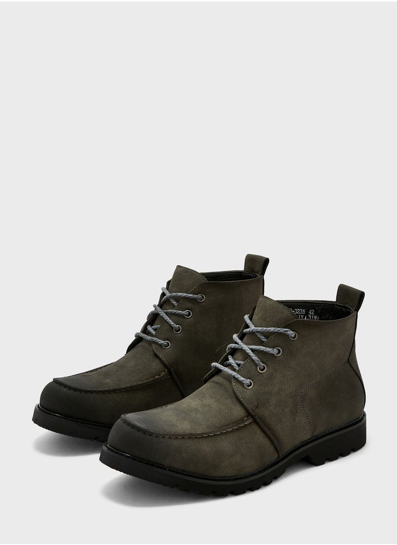 Robert Wood - Casual Laced Boots - Image 1