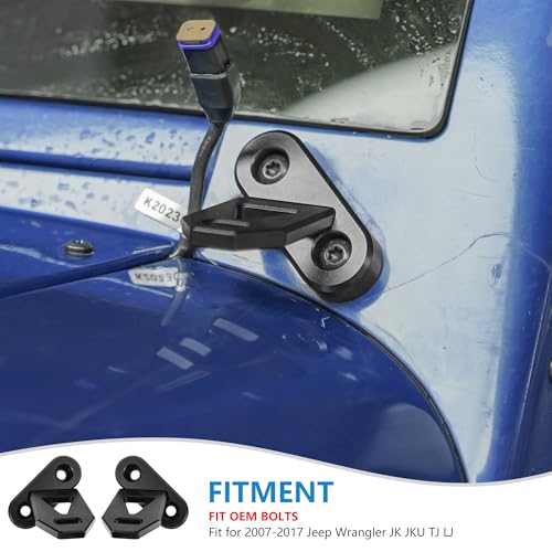 NKCELL POWER JK A-Pillar Windshield Hinge Mounting Ditch Light Brackets for 2007-2017 Wrangler JK, CNC Aluminum Alloy Bracket for Off-Road Car LED Fog Light Work Driving Lights(2-PCS, Silver) - Image 3