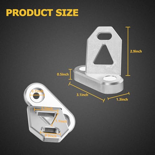 NKCELL POWER JK A-Pillar Windshield Hinge Mounting Ditch Light Brackets for 2007-2017 Wrangler JK, CNC Aluminum Alloy Bracket for Off-Road Car LED Fog Light Work Driving Lights(2-PCS, Silver) - Image 4