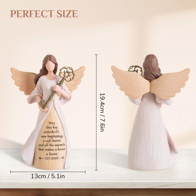 Storieme Housewarming Gifts New Home: House Warming Gift for Women Friend Homeowner - Guardian Angel Figurines for New Apartment Party Decorations Entryway Table Decor Ideas - Image 4