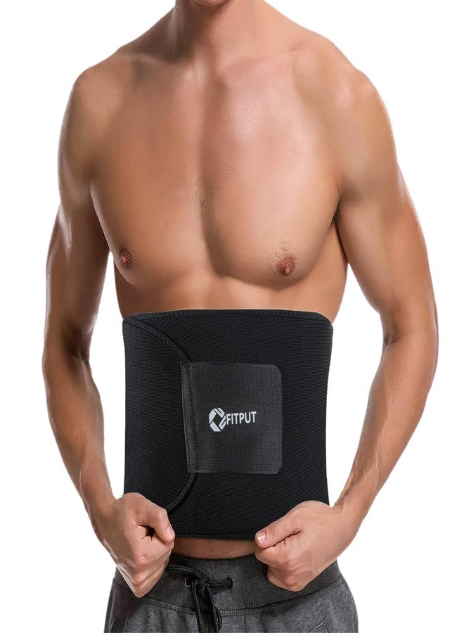 FITPUT حزام FITPUT لتنحيف الجسم مصنوع من النيوبرين، حزام للبطن للرجال والنساء، حزام ساونا غير قابل للتمزق لتمارين البطن، حزام لياقة بدنية، حزام تنحيف للرجال، (أسود) - Image 4