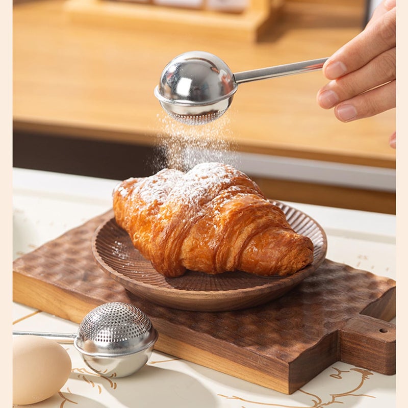 ZUIHUI Powdered Sugar Shaker Duster Mini Sifter Flour Duster For Bread Baking With 18/8 304 Stainless Steel Spring Operated Handle For Sugar Flour And Spices - Image 2