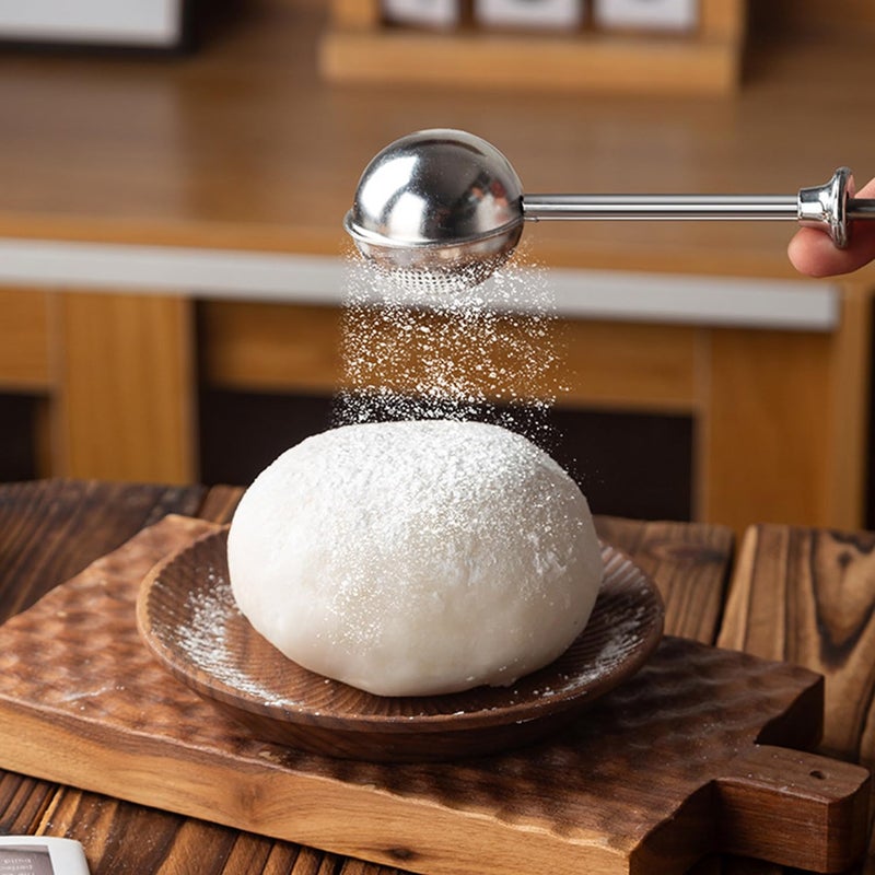 ZUIHUI Powdered Sugar Shaker Duster Mini Sifter Flour Duster For Bread Baking With 18/8 304 Stainless Steel Spring Operated Handle For Sugar Flour And Spices - Image 3