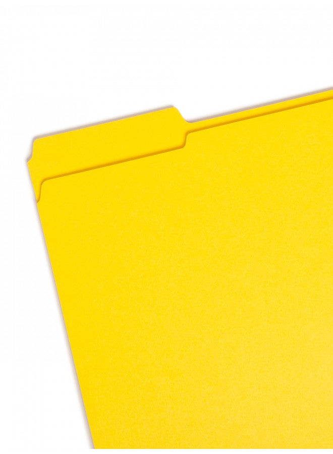 Smead File Folder, Reinforced 1/3-Cut Tab, Letter Size, Yellow, 100 per Box (12934) - Image 2