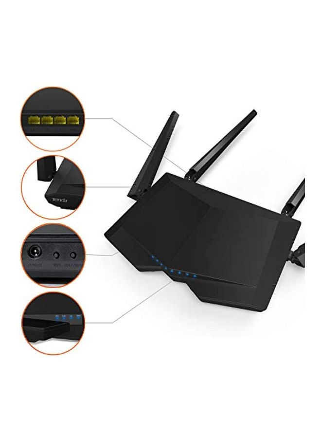 Tenda Dual Band Wi-Fi Router Black - Image 3
