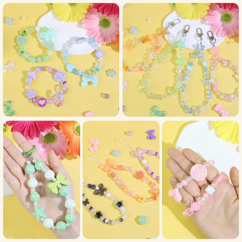 Capstro 180–240PCS Kawaii Acrylic Jewelry Making Kit (160g) – Mixed Cute Resin Charms & Beads for DIY Bracelets, Necklaces, Keychains & Crafts – Fun Set for Kids & Adults - Image 5