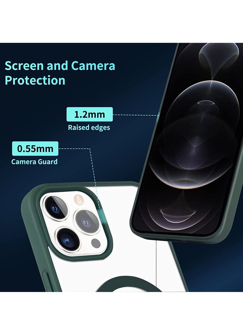 Generic - iPhone 12 Pro Max Case Clear Magsafe Slim Cover, Ultra-Thin Shockproof and Anti-Yellow Transparent Protective Cover Compatible for Apple iPhone 12 Pro Max 6.7 inch - Green - Image 1