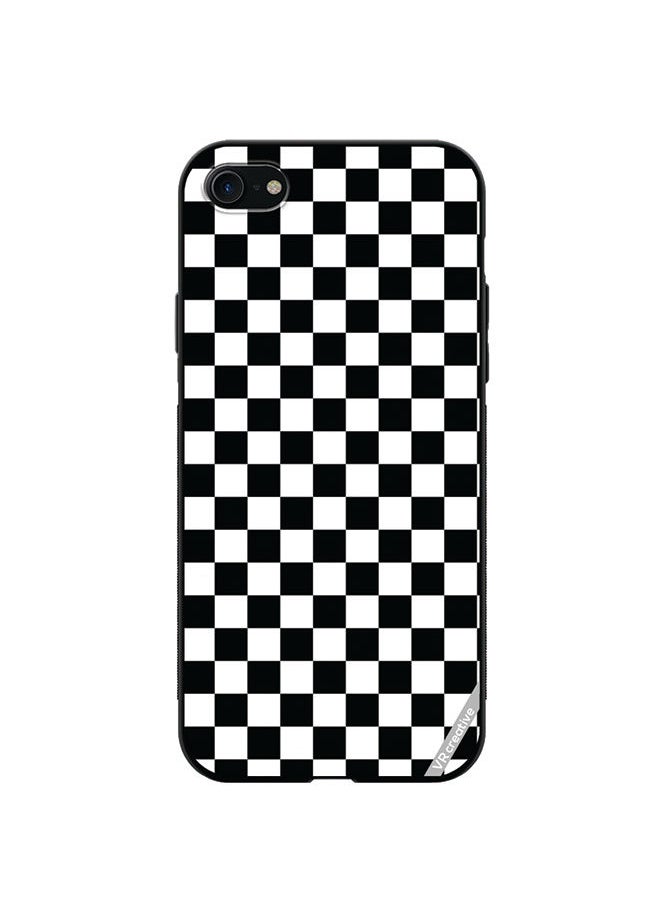 VR CREATIVE Protective Case Cover For Apple iPhone 7/8/SE 2020 Black And White Box Design Multicolour  - Image 1