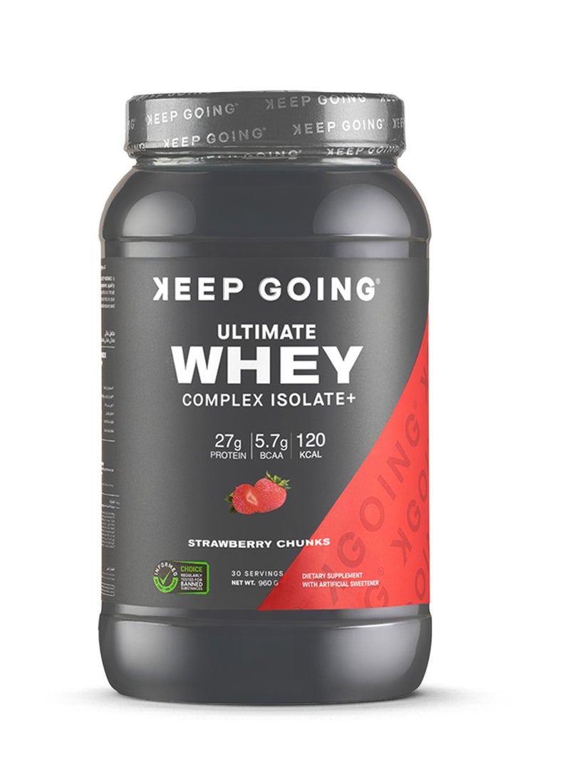 KEEP GOING ‫الواي بروتين المعزول المركب ‪- ‬بنكهة قطع الفراولة‬ - Image 1