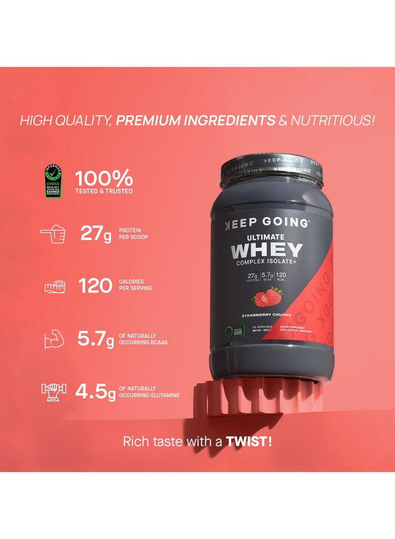 KEEP GOING ‫الواي بروتين المعزول المركب ‪- ‬بنكهة قطع الفراولة‬ - Image 2