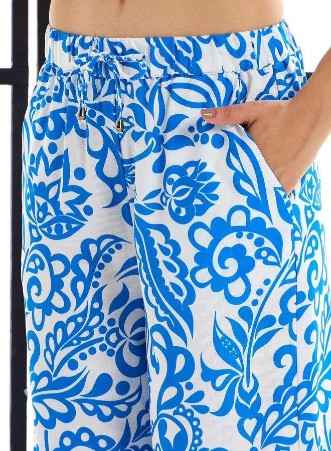 SASSAFRAS All Over Print Shirt & Straight Leg Pants Co-Ords by Styli