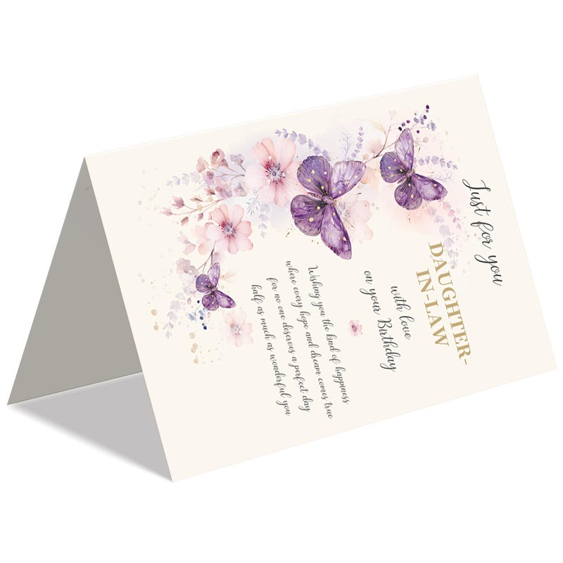 Beixian Funny Birthday Card for Daughter-in-Law, Wonderful Yet Heartfelt Greetings from Mother-in-Law-8x5.3 Inches, Double-Sided - Image 4