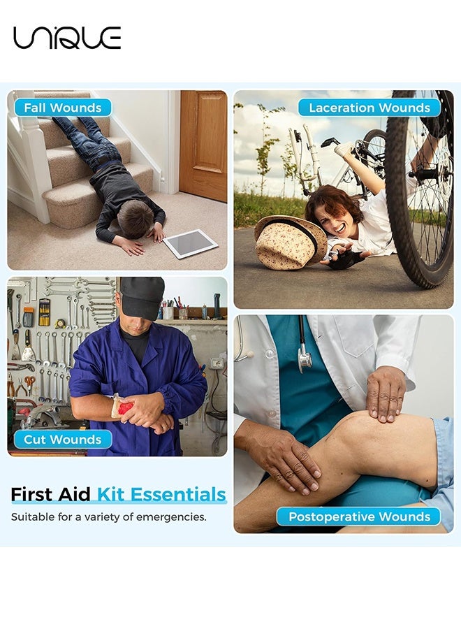 Unique 4 Pcs Zip Stitch Wound Closure Strips Kit - Emergency Zipstitch Laceration Kit Bandages - Adjustable - Repair Wounds Without Stitches - Suture-Free Surgical Repairment - for Wound Care First Aid、Hiking Camping Survival Outdoor - Painless Wound Repair Kit - Image 5