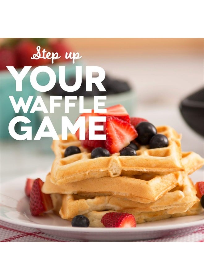 Dash Dash Deluxe No-Drip Waffle Iron Maker Machine 1200W + Hash Browns, or Any Breakfast, Lunch, & Snacks with Easy Clean, Non-Stick + Mess Free Sides, Aqua  - Image 5
