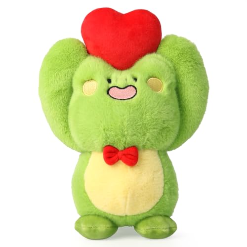 Riuhot Cute Frog Plush Toy With Red Heart Stuffed Animal Plushie for Valentines Day Birthday Christmas Soft Gift for Girlfriend Kids 98 - Image 1