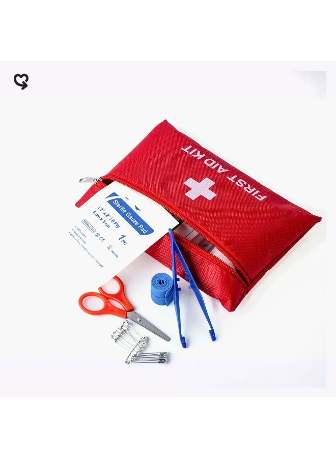 HERIOS Premium Car Emergency Kit - 1kg ABC Dry Powder Fire Extinguisher with Gauge, First Aid Kit, Collapsible Warning Triangle & Tow Strap in Durable Canvas Bag - Image 3