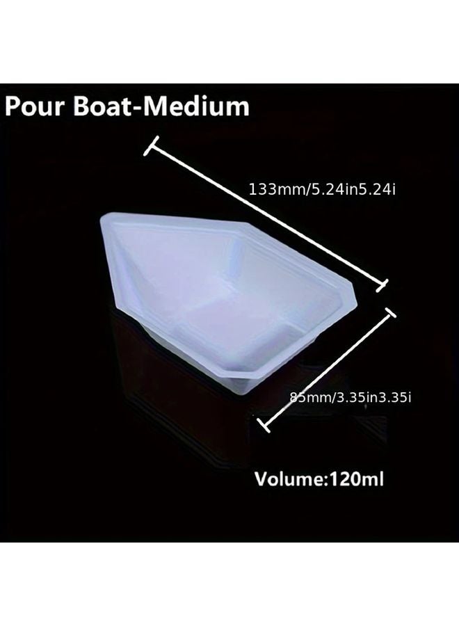 10 Pack Anti Tip Lab Weighing Boats Transparent Durable Plastic 0 51oz - Image 4